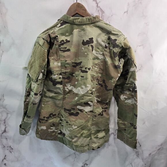 Army Camo Jacket Womens XS Small Short Multicam Digital Top Military Fatigue - Picture 5 of 9